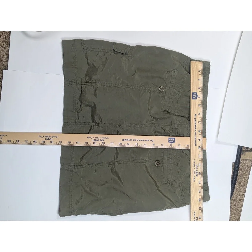 Lands' End Women's Size 8 Black Cargo Utility Hiking Skort Lightweight Skirt